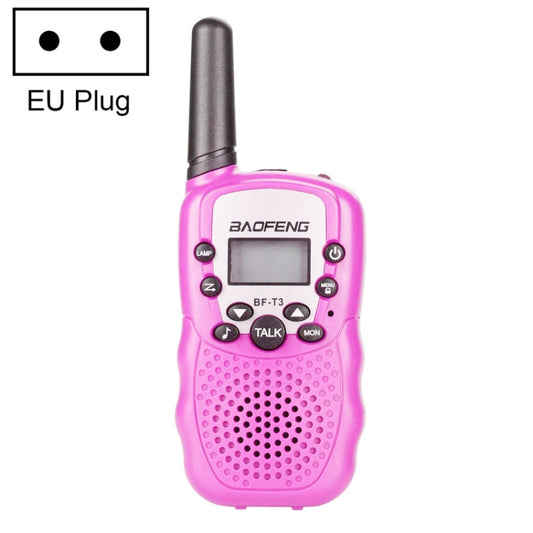 2 PCS BaoFeng BF-T3 1W Children Single Band Radio Handheld Walkie Talkie with Monitor Function, EU Plug - Handheld Walkie Talkie by BAOFENG | Online Shopping South Africa | PMC Jewellery | Buy Now Pay Later Mobicred