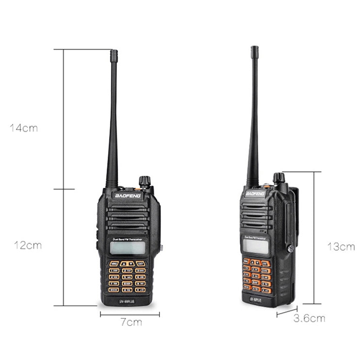 BaoFeng BF-UV9Rplus 16W Waterproof Dual Band Radio Handheld Antenna Walkie Talkie, US Plug - Handheld Walkie Talkie by BAOFENG | Online Shopping South Africa | PMC Jewellery | Buy Now Pay Later Mobicred