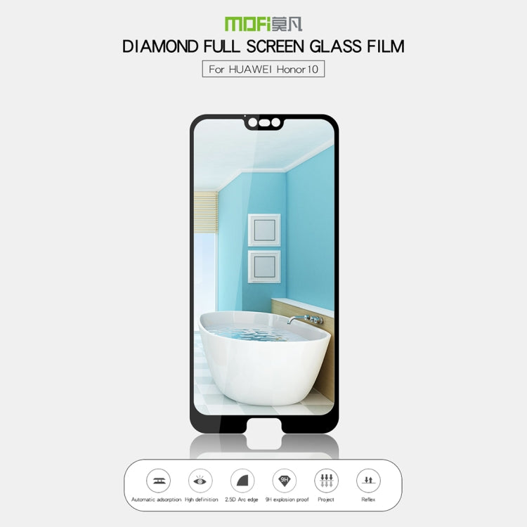 MOFI 9H 2.5D Full Screen Tempered Glass Film for Huawei Honor 10 (Black) - Honor Tempered Glass by MOFI | Online Shopping South Africa | PMC Jewellery