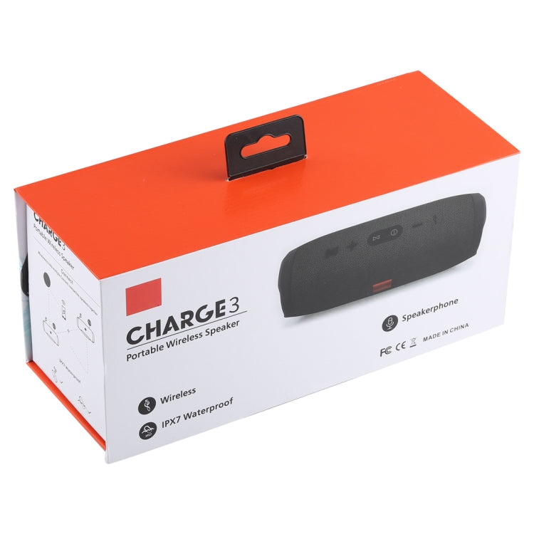 Charge3 Life Waterproof Bluetooth Stereo Speaker, Built-in MIC, Support Hands-free Calls & TF Card & AUX IN & Power Bank(Red) - Waterproof Speaker by PMC Jewellery | Online Shopping South Africa | PMC Jewellery | Buy Now Pay Later Mobicred