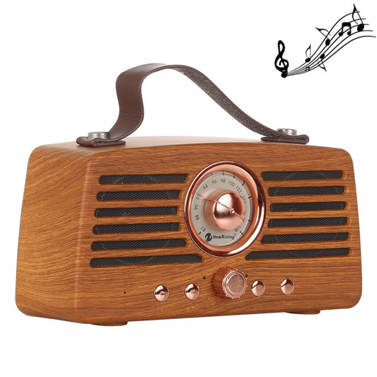 NewRixing NR-4013 Retro Manchurian Ash Texture Hand Wireless FM Speaker with Call Function, Support TF Card & U Disk - Desktop Speaker by NewRixing | Online Shopping South Africa | PMC Jewellery | Buy Now Pay Later Mobicred