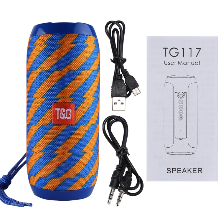 T&G TG117 Portable Bluetooth Stereo Speaker, with Built-in MIC, Support Hands-free Calls & TF Card & AUX IN & FM, Bluetooth Distance: 10m(Dark Blue) - Desktop Speaker by T&G | Online Shopping South Africa | PMC Jewellery | Buy Now Pay Later Mobicred