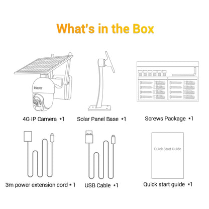 ESCAM QF450 HD 1080P 4G EU Version Solar Powered IP Camera without Memory, Support Two-way Audio & PIR Motion Detection & Night Vision & TF Card - Dome Camera by ESCAM | Online Shopping South Africa | PMC Jewellery | Buy Now Pay Later Mobicred