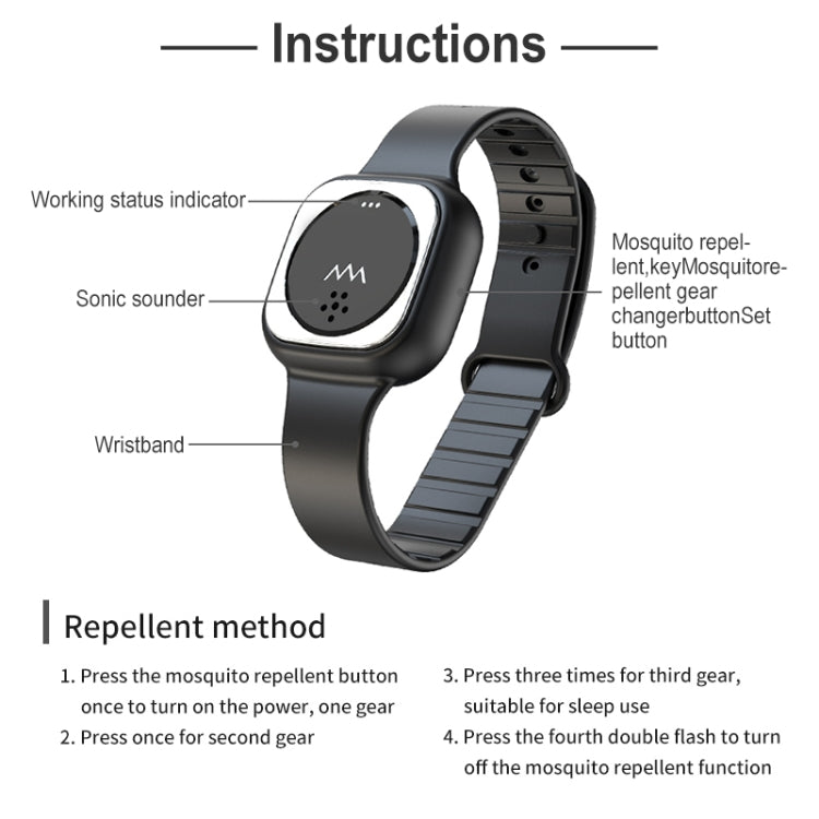 F8 Outdoor Silica Gel Mosquito Repellent Wristband(White) - Repellent Wristband by PMC TechLife | Online Shopping South Africa | PMC TechLife | Buy Now Pay Later Mobicred