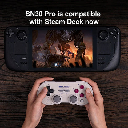 8BitDo SN30 Pro Bluetooth Gamepad Hall Version for Switch / Steam / PC / Android (White) - Gamepads by 8BitDo | Online Shopping South Africa | PMC Jewellery | Buy Now Pay Later Mobicred