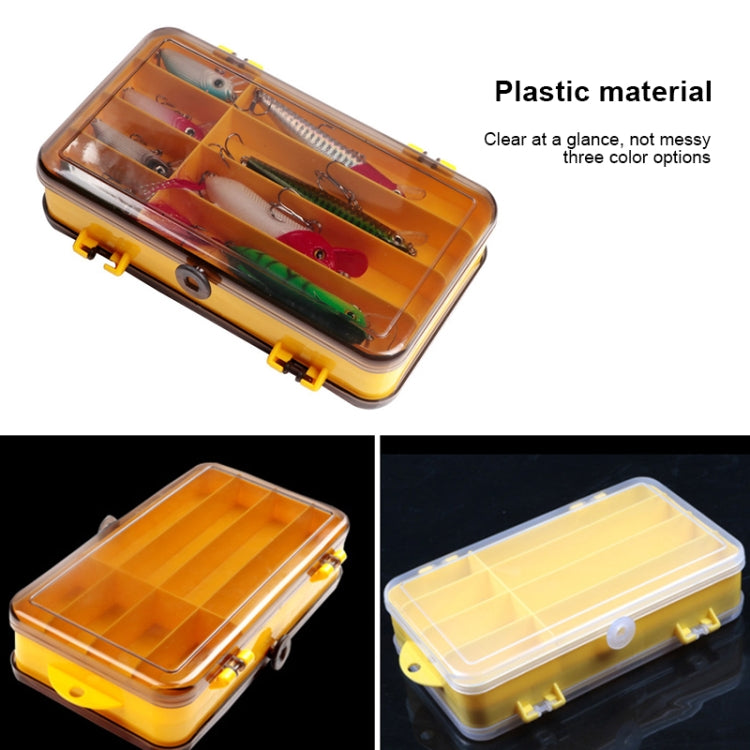 Portable Outdoor Lure Box Transparent Plastic Double-sided Storage Box, Size: 18 x 10 x 5cm(Yellow + White) - Storage Boxes & Storage Bags by PMC TechLife | Online Shopping South Africa | PMC TechLife | Buy Now Pay Later Mobicred