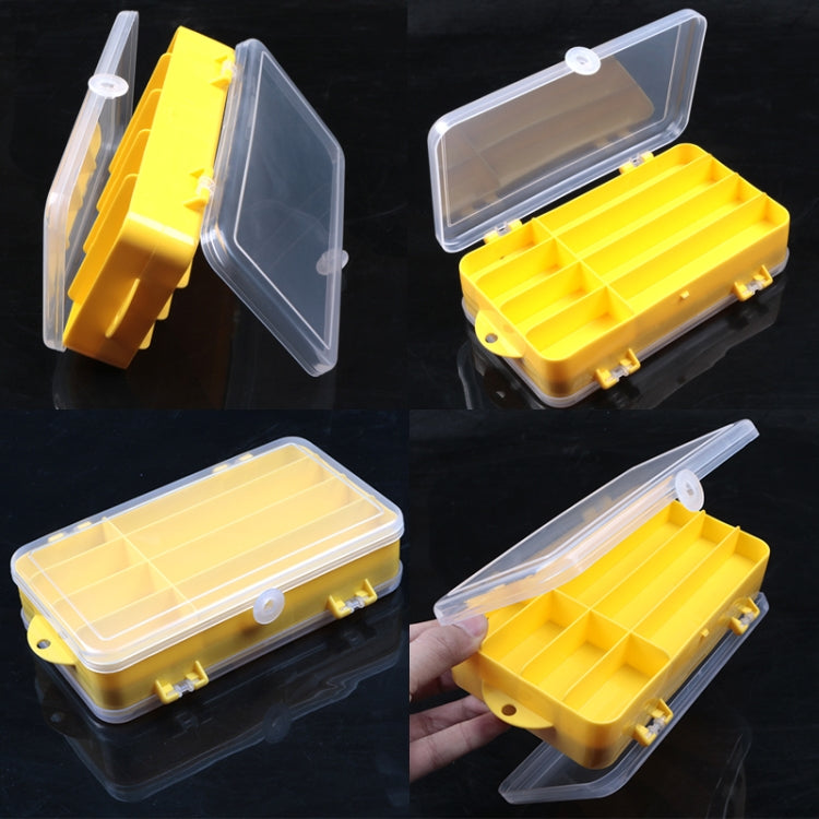 Portable Outdoor Lure Box Transparent Plastic Double-sided Storage Box, Size: 18 x 10 x 5cm(Yellow + White) - Storage Boxes & Storage Bags by PMC TechLife | Online Shopping South Africa | PMC TechLife | Buy Now Pay Later Mobicred