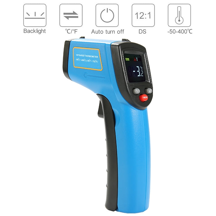 GM333A Portable Digital Laser Point Infrared Thermometer, Temperature Range: -50-400 Celsius Degree - free shipping - PMC TechLife - Order now!