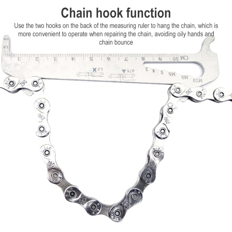 BIKERSAY BT035S Bicycle Chain Wear Checker MTB Chains Gauge Measurement Ruler Repair Tool - Maintenance tools by BIKERSAY | Online Shopping South Africa | PMc TechLife | Buy Now Pay Later Mobicred