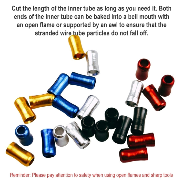 BIKERSAY Bicycle Fishbone Variable Speed Cable Tube Set Aluminum Alloy Bamboo Joint Line Pipes(Gold) - free shipping - PMc TechLife - Order now!