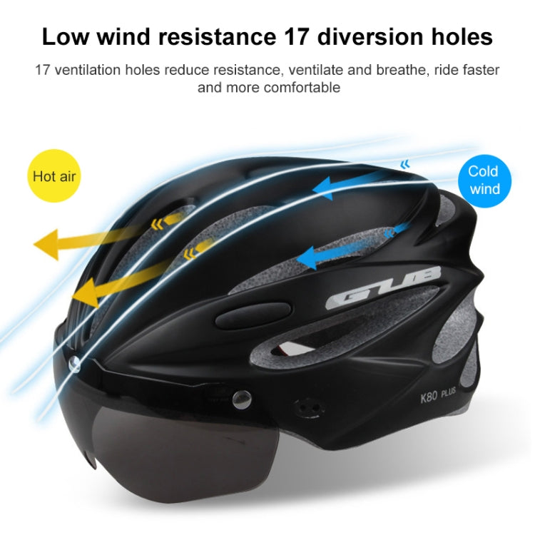 GUB K80 Plus Bike Helmet With Visor And Goggles(Titanium Color) - Protective Helmet & Masks by GUB | Online Shopping South Africa | PMC Jewellery | Buy Now Pay Later Mobicred