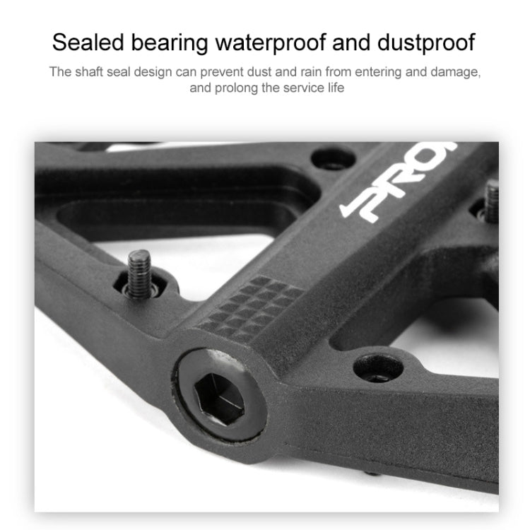 PROMEND PD-M42 1 Pair Mountain Bicycle Nylon High-speed Bearing Pedals(Black) - Pedals by PROMEND | Online Shopping South Africa | PMc TechLife | Buy Now Pay Later Mobicred