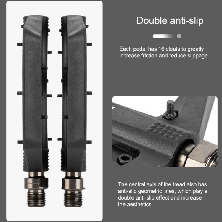 PROMEND PD-M42 1 Pair Mountain Bicycle Nylon High-speed Bearing Pedals(Black) - Pedals by PROMEND | Online Shopping South Africa | PMc TechLife | Buy Now Pay Later Mobicred