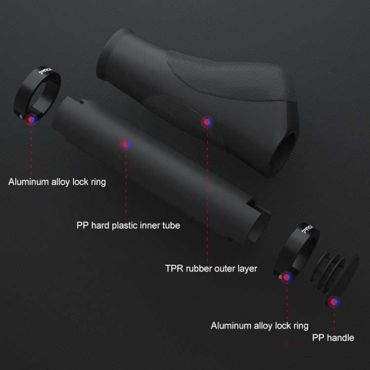 PROMEND GR-506 1 Pair Rubber Ergonomic Ball Bicycle Grip Cover (90mm+130mm) - Bicycle Grips by PROMEND | Online Shopping South Africa | PMc TechLife | Buy Now Pay Later Mobicred