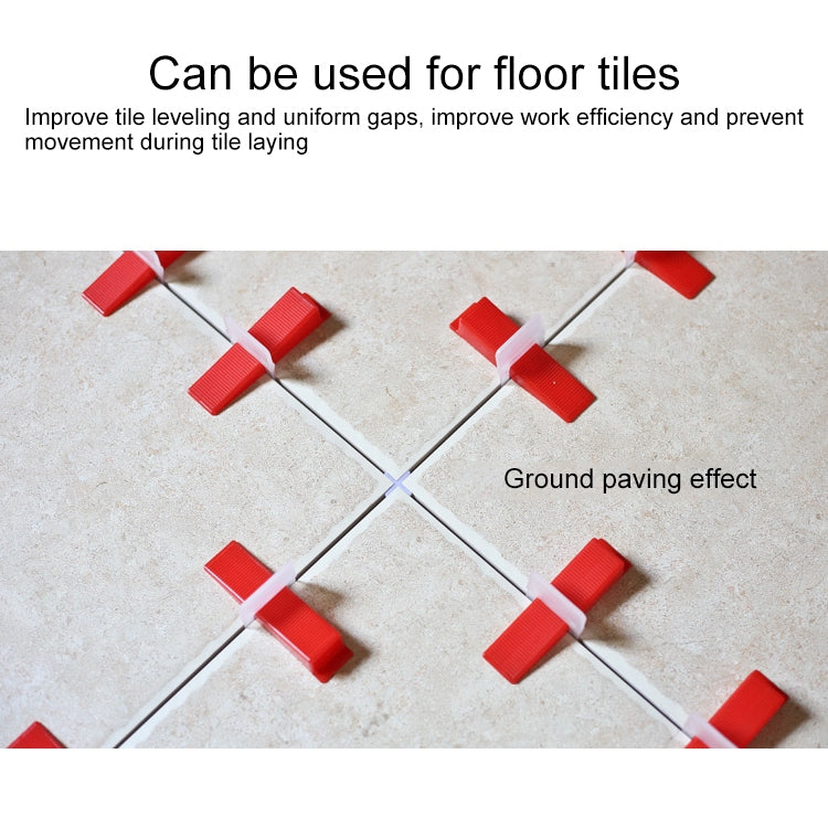 100 PCS Tile Floor Locator Insert Tile Leveler Wedge Leveling Machine for Plate Flattening System Aid Tool OG6480 - Clamps by PMC TechLife | Online Shopping South Africa | PMC TechLife