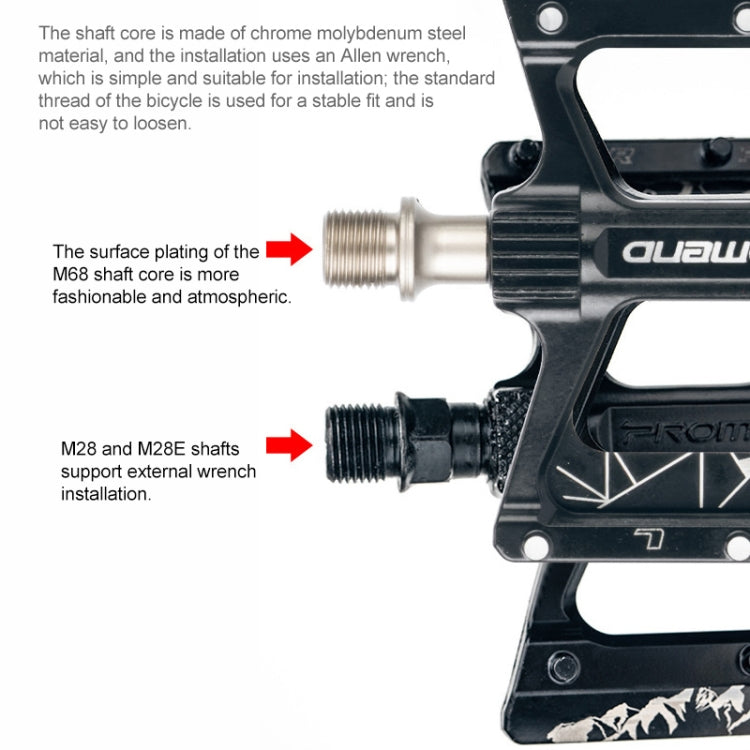 PROMEND PD-M68 1 Pair Mountain Bicycle Aluminum Alloy 3-Bearings Pedals - Pedals by PROMEND | Online Shopping South Africa | PMc TechLife | Buy Now Pay Later Mobicred
