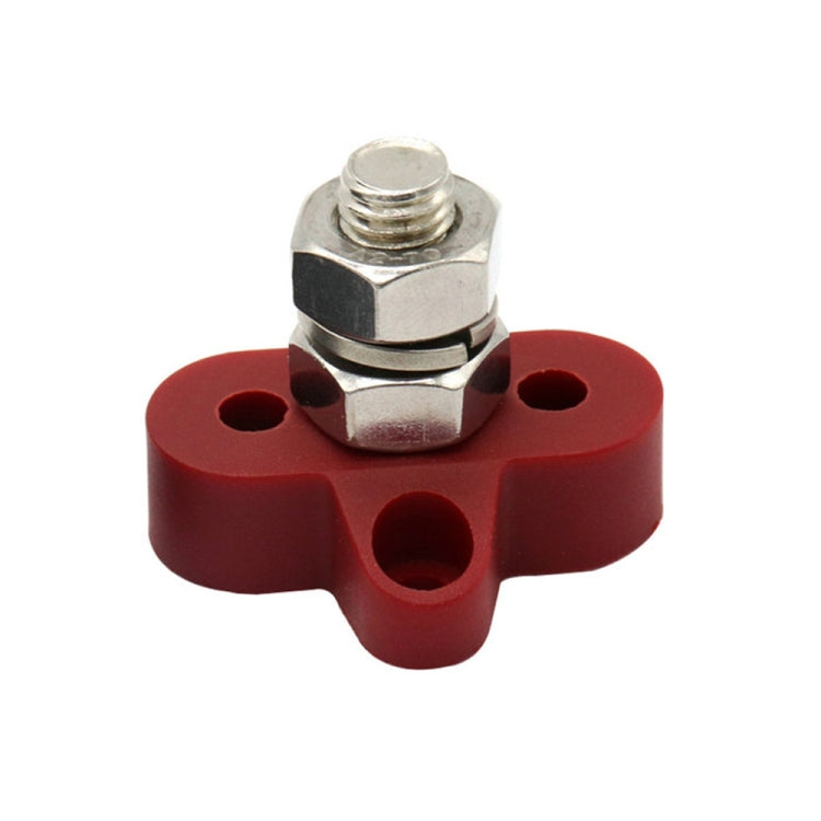 Single Heavy-Duty Terminal Studs Red M10 Bus Bar for Car / RV / Boat - Booster Cable & Clip by PMC TechLife | Online Shopping South Africa | PMC TechLife | Buy Now Pay Later Mobicred