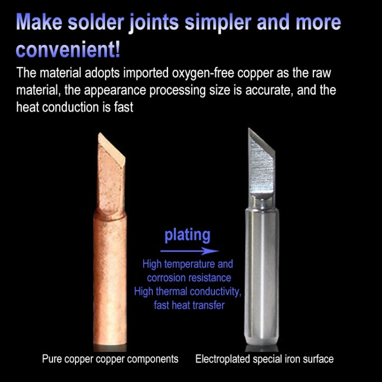 10 PCS 900M-T-0.8D Small D Type Lead-free Electric Welding Soldering Iron Tips - Soldering Iron Tip by PMC TechLife | Online Shopping South Africa | PMC TechLife | Buy Now Pay Later Mobicred