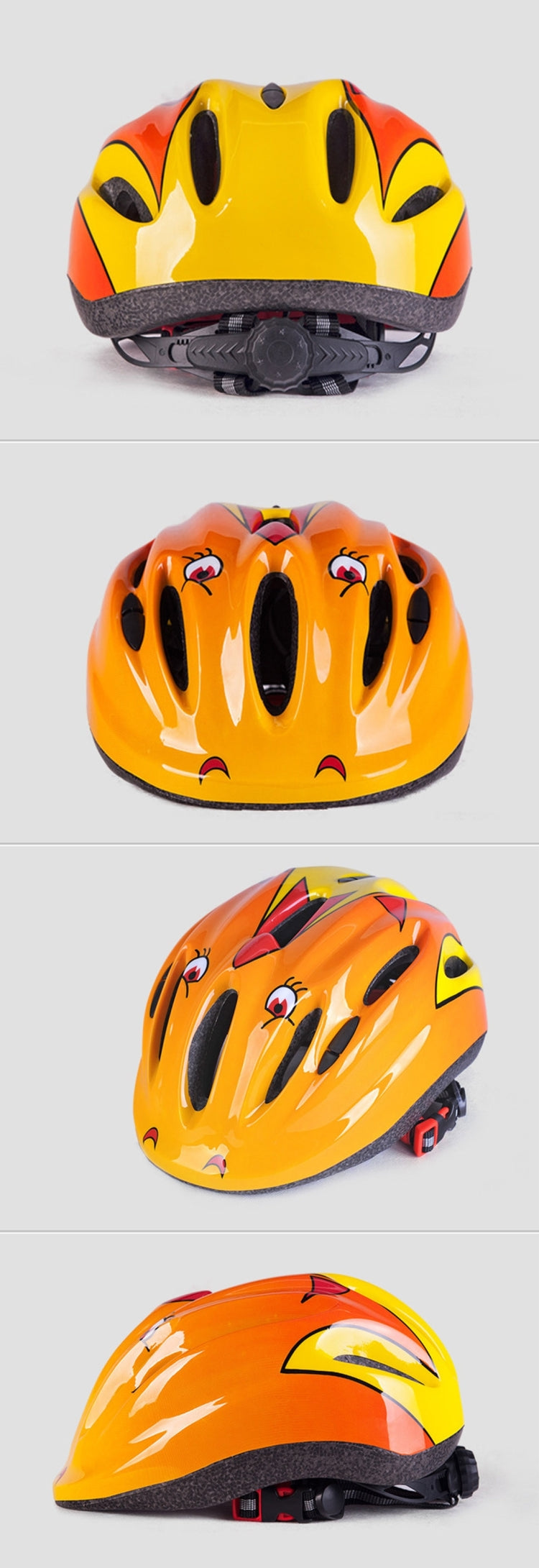 Children Outdoor Sports Biking Skating Skateboarding Adjustable Streamline Protective Helmet, Suitable Head Circumference: 46 - 59 cm(Orange) - Protective Helmet & Masks by PMC Jewellery | Online Shopping South Africa | PMC Jewellery | Buy Now Pay Later Mobicred
