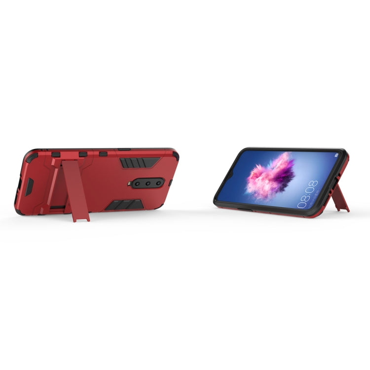 Shockproof PC + TPU  Case for OPPO R17 Pro, with Holder (Red) - OPPO Cases by PMC TechLife | Online Shopping South Africa | PMC TechLife