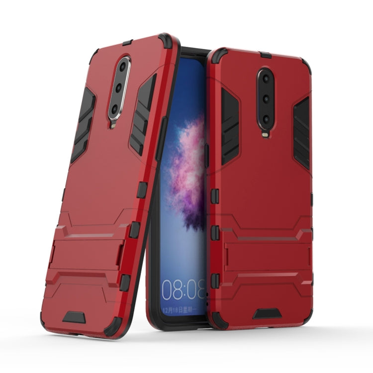 Shockproof PC + TPU  Case for OPPO R17 Pro, with Holder (Red) - OPPO Cases by PMC TechLife | Online Shopping South Africa | PMC TechLife