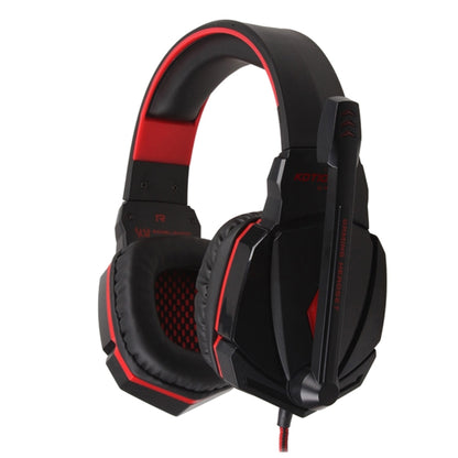 KOTION EACH G4000 Stereo Gaming Headphone Headset Headband with Mic Volume Control LED Light for PC Gamer,Cable Length: About 2.2m(Red + Black) - Multimedia Headset by KOTION EACH | Online Shopping South Africa | PMC Jewellery | Buy Now Pay Later Mobicred