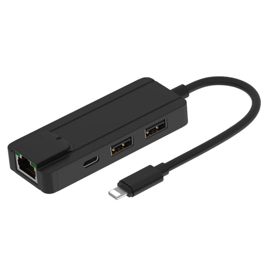 Onten 75002 8PIN to RJ45 Hub USB 2.0 Adapter(Black) - USB 2.0 HUB by Onten | Online Shopping South Africa | PMC Jewellery | Buy Now Pay Later Mobicred