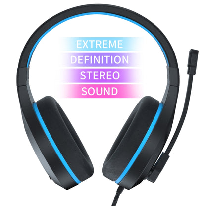 SADES MH601 3.5mm Plug Wire-controlled Noise Reduction E-sports Gaming Headset with Retractable Microphone, Cable Length: 2.2m(Black Blue) - Multimedia Headset by SADES | Online Shopping South Africa | PMC Jewellery | Buy Now Pay Later Mobicred