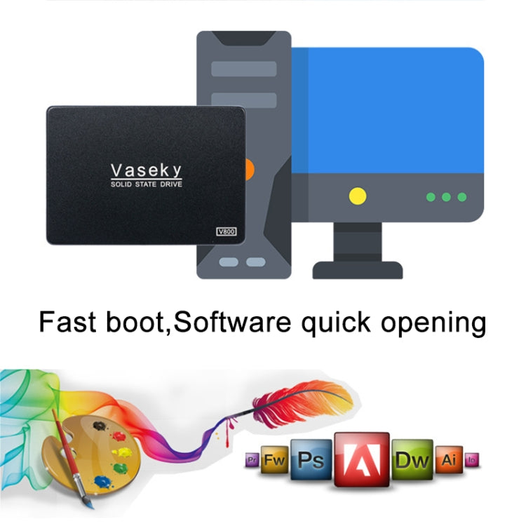 Vaseky V800 128GB 2.5 inch SATA3 6GB/s Ultra-Slim 7mm Solid State Drive SSD Hard Disk Drive for Desktop, Notebook - free shipping - PMC Jewellery - Order now!
