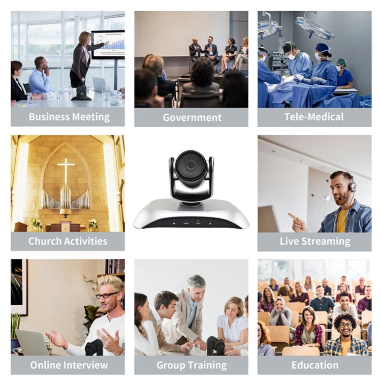 YANS YS-H10UH USB HD 1080P Wide-Angle Video Conference Camera with Remote Control(Silver) - free shipping - PMC TechLife - Order now!