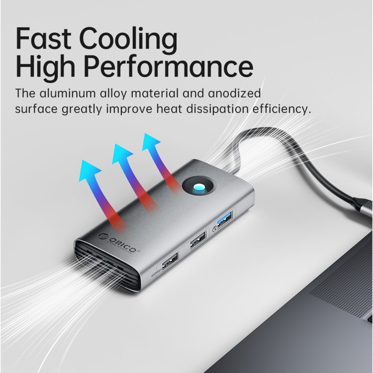 ORICO PW11-6P Type-C / USB-C 6-in-1 5Gbps Multifunction Docking Station (Silver) - free shipping - PMC TechLife - Order now!