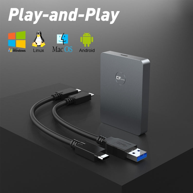 Rocketek CR316 USB3.1 Gen2 CFexpress Type B Card Reader(Silver Grey) - free shipping - PMC Jewellery - Order now!