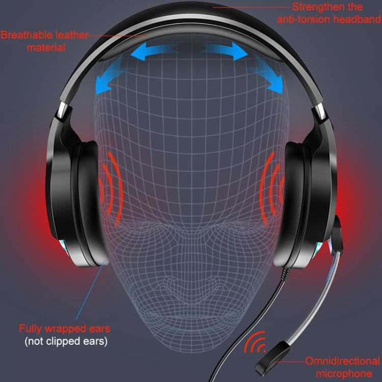 YINDIAO Q2 Head-mounted Wired Gaming Headset with Microphone, Version: Single USB Sound Card(White) - free shipping - PMC Jewellery - Order now!