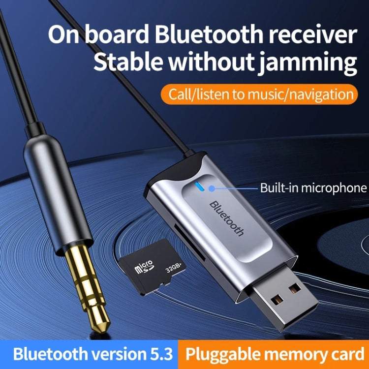 Y1 Pro 3.5mm Car Bluetooth Receiver BT5.3 Adapter - Bluetooth Dongle by PMC TechLife | Online Shopping South Africa | PMC TechLife | Buy Now Pay Later Mobicred