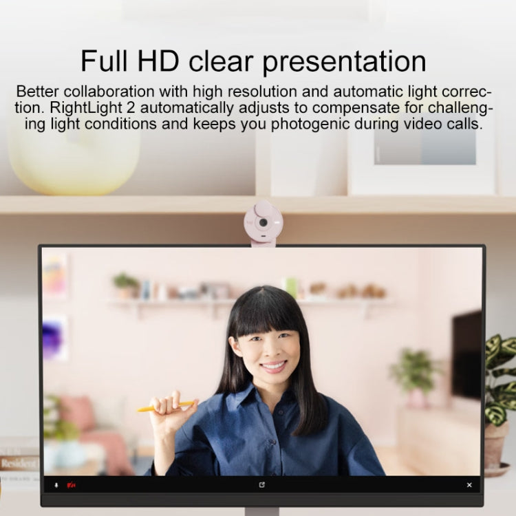Logitech Brio 300 2MP 1080P Full HD IP Camera with Noise Reduction Microphone (Black) - free shipping - PMC Jewellery - Order now!