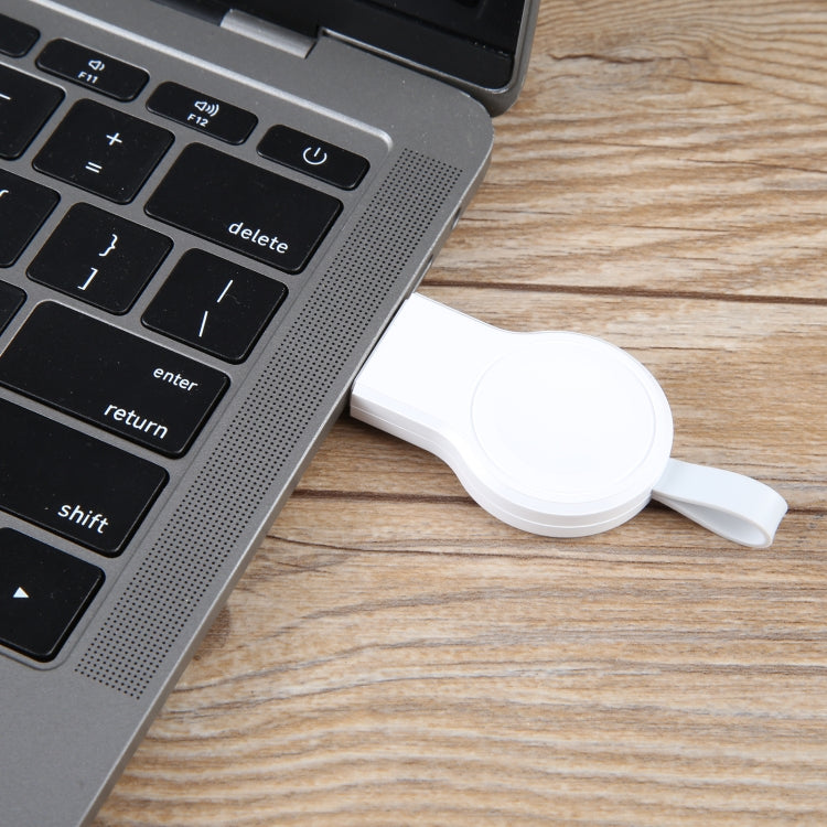 For Apple Watch Series 2W USB Port Portable Magnetic Charger (White) - Charger / Holder by PMC TechLife | Online Shopping South Africa | PMC TechLife | Buy Now Pay Later Mobicred