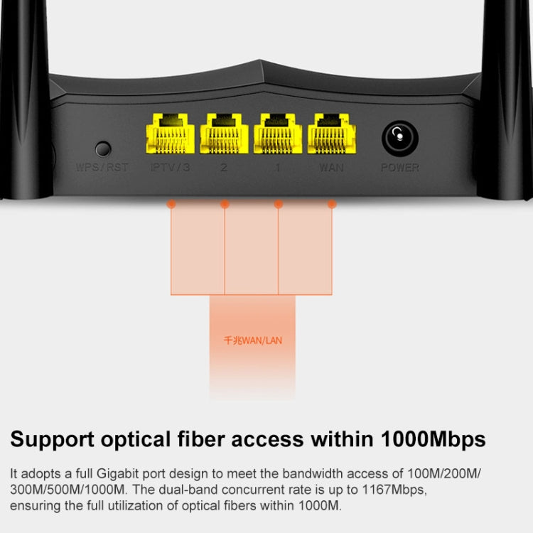 Tenda AC8 AC1200 2.4 / 5GHz Dual-Band Gigabit Port Wireless Router - Wireless Routers by Tenda | Online Shopping South Africa | PMC Jewellery | Buy Now Pay Later Mobicred