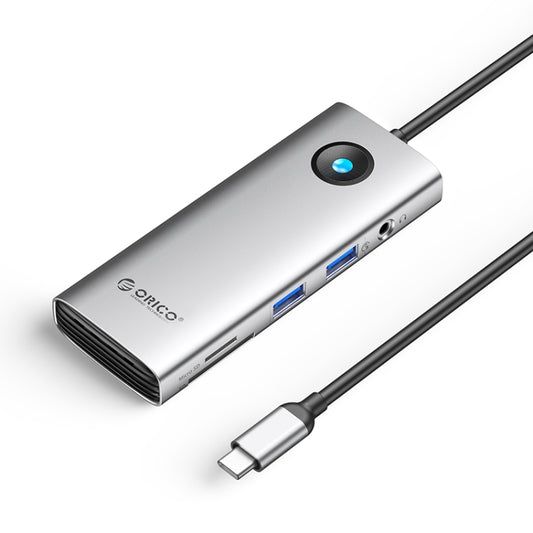 ORICO PW11-8PM Type-C / USB-C 8-in-1 5Gbps Multifunction Docking Station Card Reader (Silver) - USB HUB by ORICO | Online Shopping South Africa | PMC Jewellery | Buy Now Pay Later Mobicred