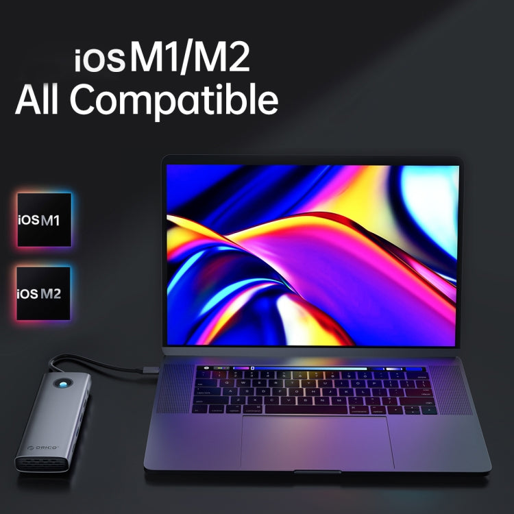 ORICO PW11-10P Type-C / USB-C 10-in-1 5Gbps Multifunction Docking Station (Dark Gray) - USB HUB by ORICO | Online Shopping South Africa | PMC TechLife | Buy Now Pay Later Mobicred