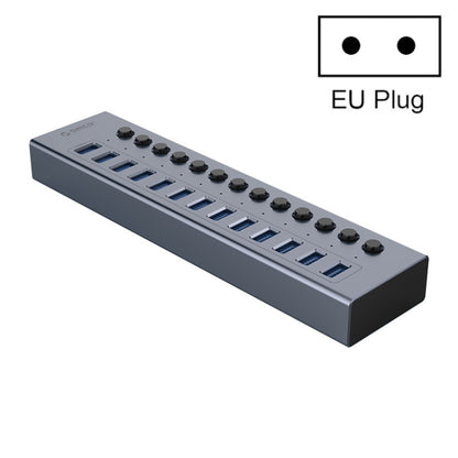 ORICO BT2U3-13AB-GY-BP Multi-Ports Individual Switches HUB, EU Plug - USB 3.0 HUB by ORICO | Online Shopping South Africa | PMC Jewellery | Buy Now Pay Later Mobicred