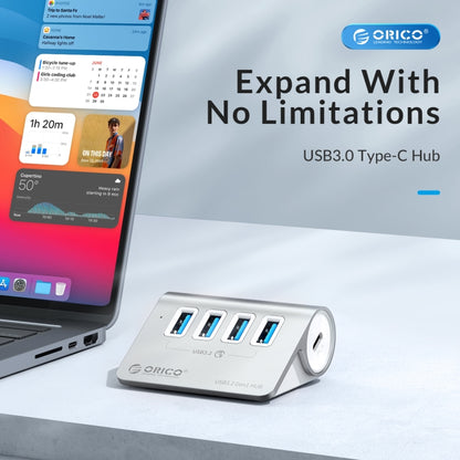 ORICO M3UT3 3-port USB 3.2 HUB with Card Reader (Silver) - USB 3.0 HUB by ORICO | Online Shopping South Africa | PMC Jewellery | Buy Now Pay Later Mobicred