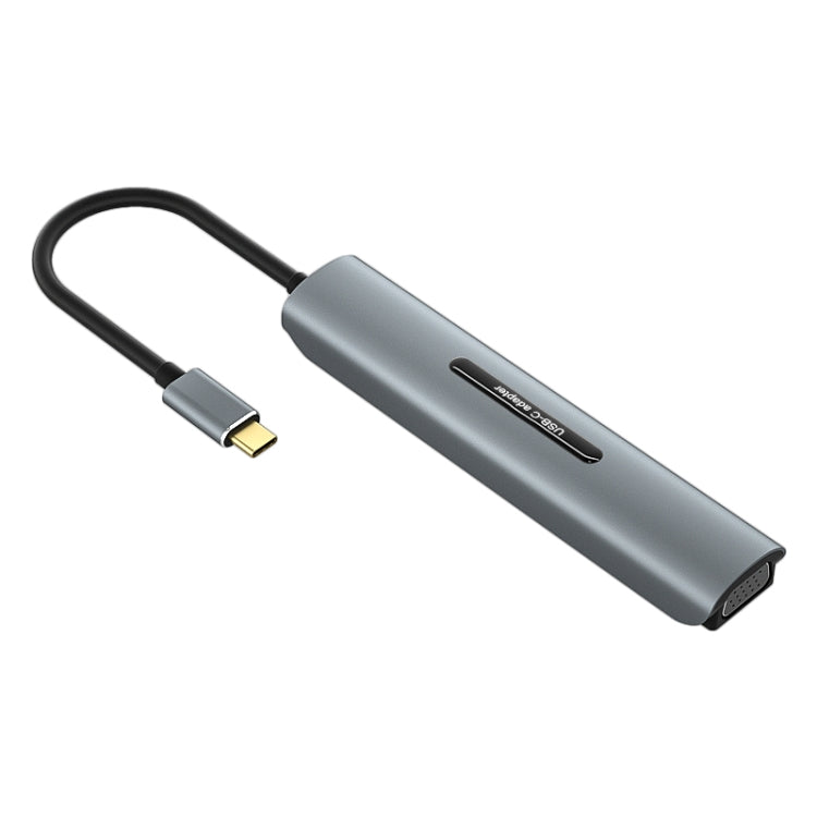 V216 9 in 1 USB-C / Type-C to PD + 3 x USB 3.0 + USB-C / Type-C + SD + TF + HDMI + VGA HUB Adapter - USB HUB by PMC Jewellery | Online Shopping South Africa | PMC Jewellery | Buy Now Pay Later Mobicred