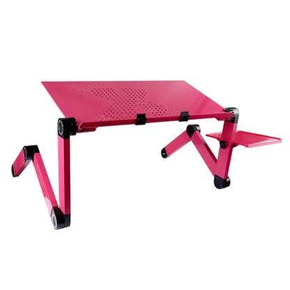 Portable 360 Degree Adjustable Foldable Aluminium Alloy Desk Stand with Cool Fans & Mouse Pad for Laptop / Notebook (Magenta) - Laptop Stand by PMC Jewellery | Online Shopping South Africa | PMC Jewellery | Buy Now Pay Later Mobicred