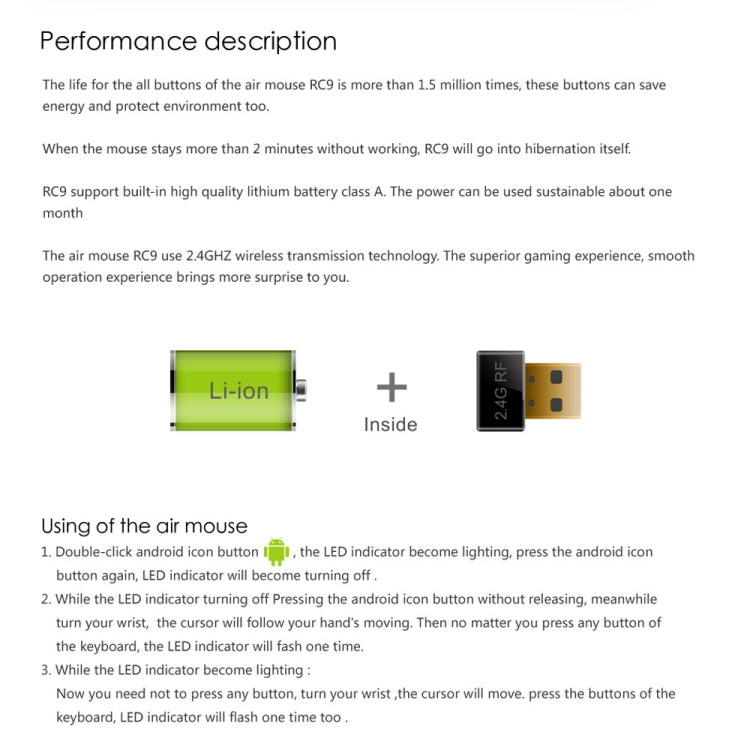Measy RC9 2.4GHz Fly Air Mouse Wireless Keyboard Remote Control - MINI PC Accessories & Gadgets by Measy | Online Shopping South Africa | PMC TechLife | Buy Now Pay Later Mobicred