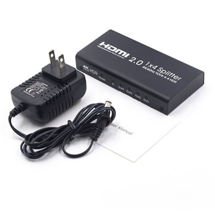 AYS-14V20 HDMI 2.0 1x4 4K Ultra HD Switch Splitter(Black) - Splitter by PMC Jewellery | Online Shopping South Africa | PMC Jewellery | Buy Now Pay Later Mobicred