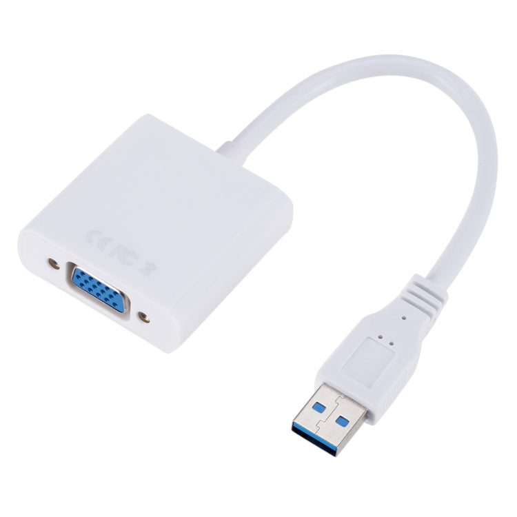 External Graphics Card Converter Cable USB3.0 to VGA, Resolution: 720P(White) - Converter by PMC TechLife | Online Shopping South Africa | PMC TechLife | Buy Now Pay Later Mobicred