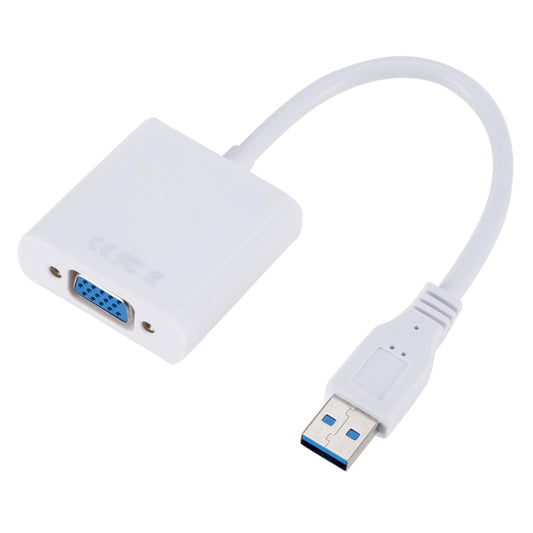 External Graphics Card Converter Cable USB3.0 to VGA, Resolution: 1080P(White) - Converter by PMC Jewellery | Online Shopping South Africa | PMC Jewellery | Buy Now Pay Later Mobicred