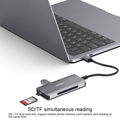 Onten 91882 5 In 1 USB3.0 x3 + SD + TF + CF Type-C / USB-C OTG Multi-function Card Reader - Card Reader by Onten | Online Shopping South Africa | PMC Jewellery | Buy Now Pay Later Mobicred