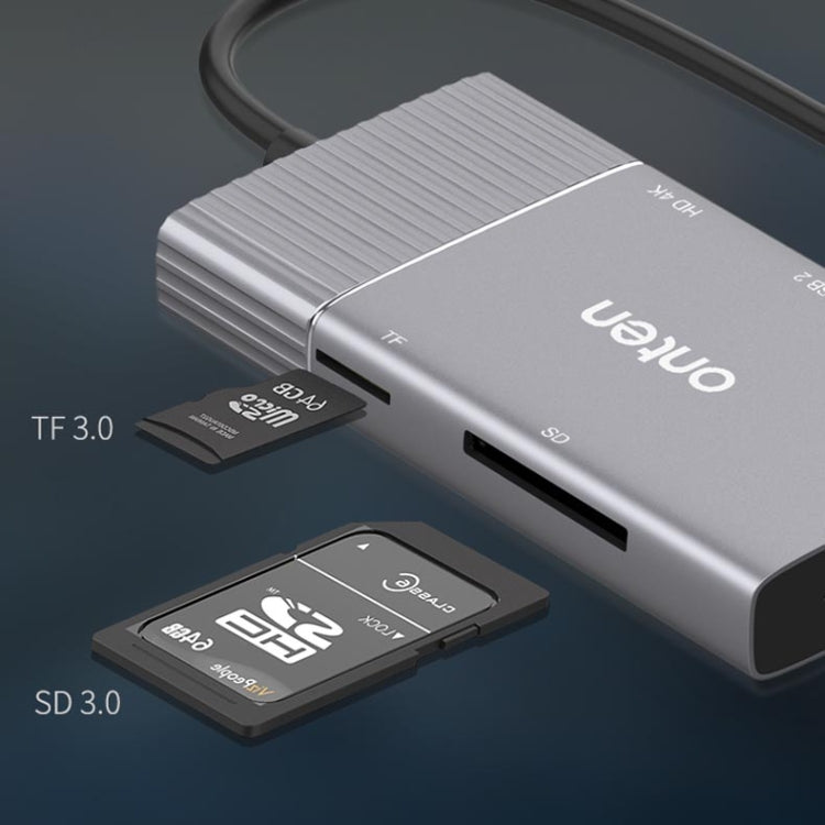 Onten 95113 8 In 1 USB 3.0 x2 + SD / TF + HDMI / VGA + 3.5mm Jack + Type-C / USB-C (PD 3.0) Multi-function HUB Converter Dock Station - free shipping - PMC Jewellery - Order now!