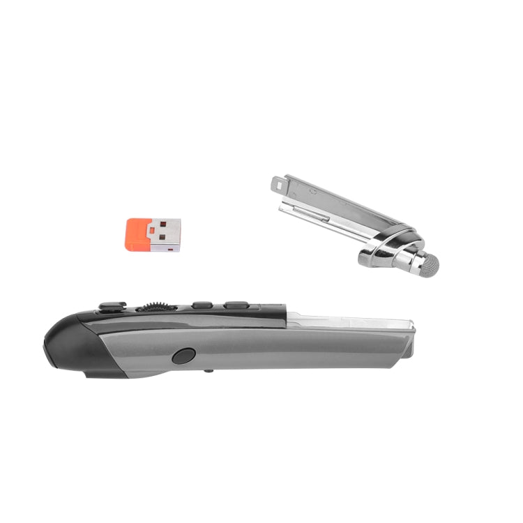 PR-08 6-keys Smart Wireless Optical Mouse with Stylus Pen & Laser Function (Grey) - free shipping - PMC Jewellery - Order now!